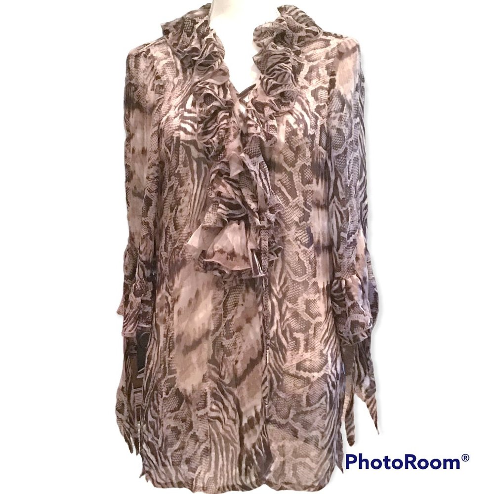 Bazaar by Casting Animal Print Tunic Blouse
